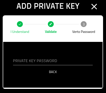 Create Verto Wallet