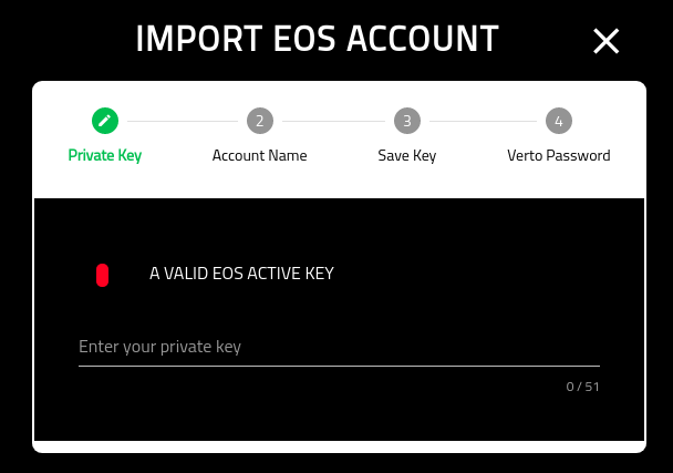 Create Verto Wallet