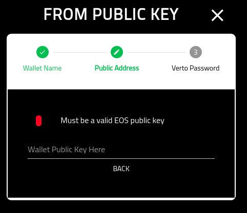 Create Verto Wallet