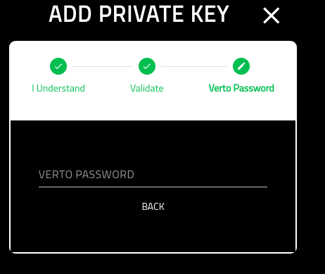 Create Verto Wallet