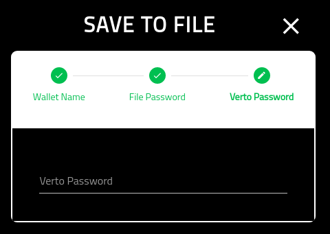 Create Verto Wallet
