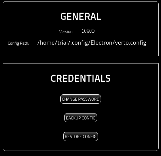 Create Verto Wallet