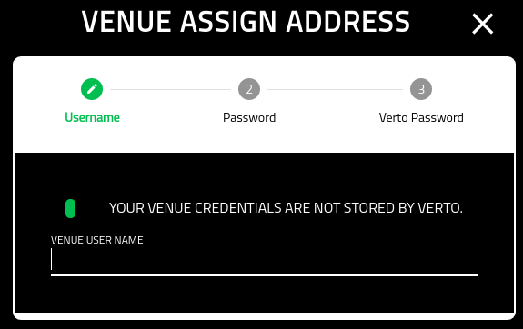 Create Verto Wallet